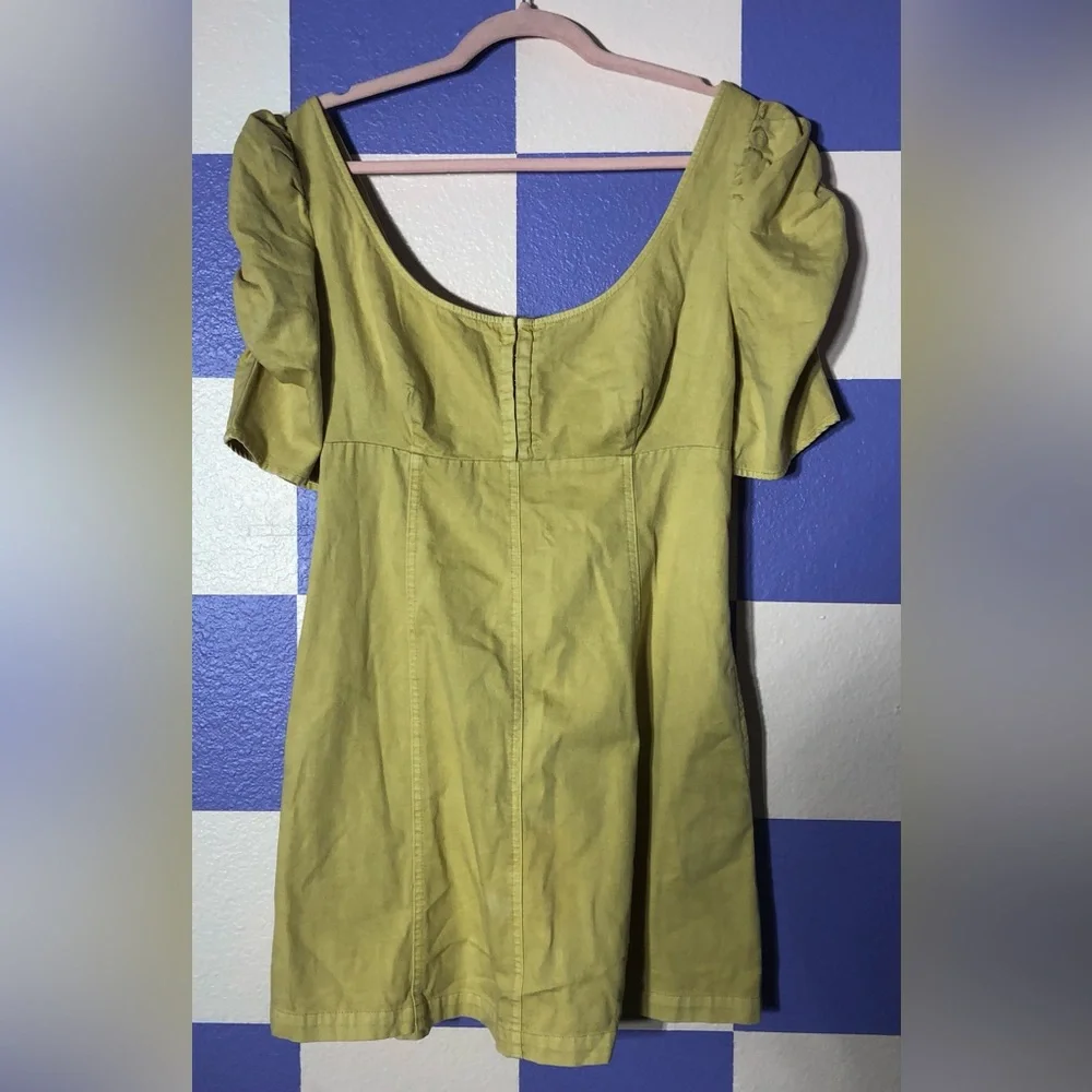 NWT Free People Cheyenne Denim Mini in Sand Dune - Size M - Picture 4 of 7